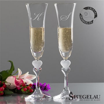 Copas cava Spiegelau grabadas con iniciales